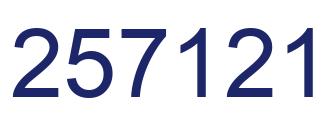 Number 257121 blue image