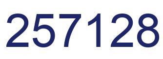 Number 257128 blue image