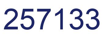 Number 257133 blue image