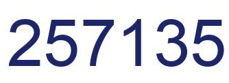 Number 257135 blue image