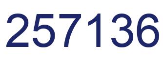 Number 257136 blue image