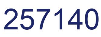 Number 257140 blue image