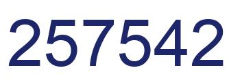 Number 257542 blue image