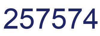 Número 257574 imagen azul