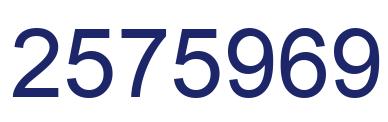 Number 2575969 blue image