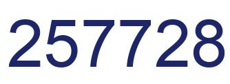 Number 257728 blue image