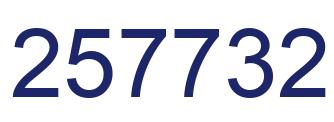 Number 257732 blue image