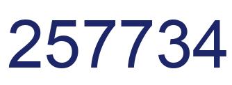 Number 257734 blue image
