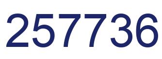 Número 257736 imagen azul