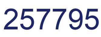 Number 257795 blue image