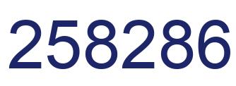 Number 258286 blue image