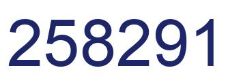 Number 258291 blue image