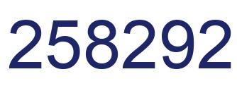 Number 258292 blue image