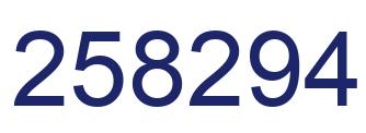 Number 258294 blue image
