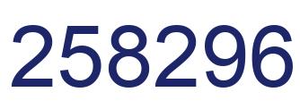 Number 258296 blue image