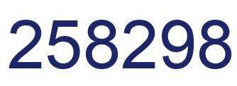Number 258298 blue image
