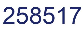 Number 258517 blue image