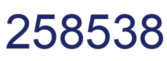 Number 258538 blue image