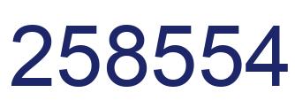 Number 258554 blue image