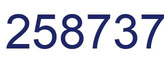 Number 258737 blue image