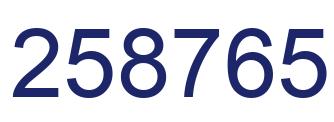 Number 258765 blue image