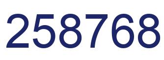 Number 258768 blue image