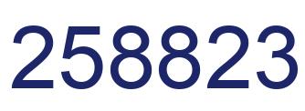 Number 258823 blue image