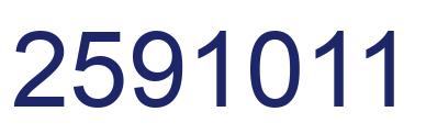 Number 2591011 blue image