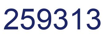 Number 259313 blue image