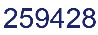 Number 259428 blue image