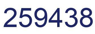 Number 259438 blue image