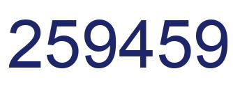 Number 259459 blue image
