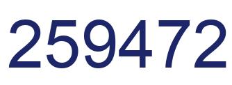 Number 259472 blue image