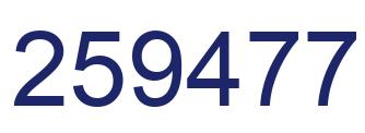 Number 259477 blue image