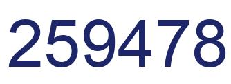 Number 259478 blue image