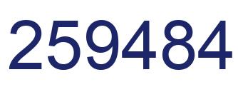 Number 259484 blue image