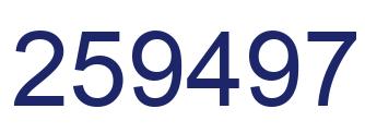 Número 259497 imagen azul