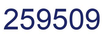 Number 259509 blue image