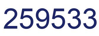 Number 259533 blue image