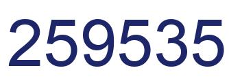 Number 259535 blue image