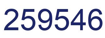 Number 259546 blue image