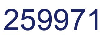 Number 259971 blue image