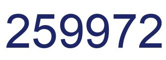 Number 259972 blue image
