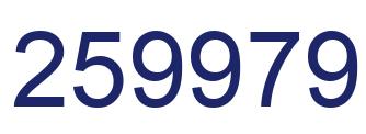 Number 259979 blue image