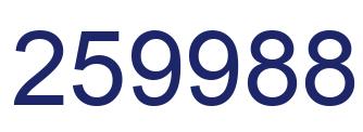 Number 259988 blue image