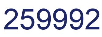Number 259992 blue image