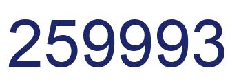 Number 259993 blue image