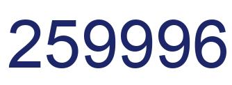Number 259996 blue image