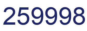 Number 259998 blue image