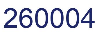 Number 260004 blue image